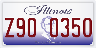 IL license plate Z900350