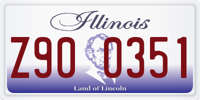 IL license plate Z900351