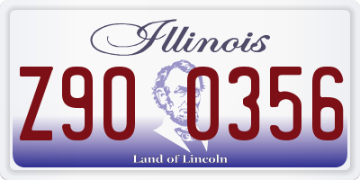IL license plate Z900356