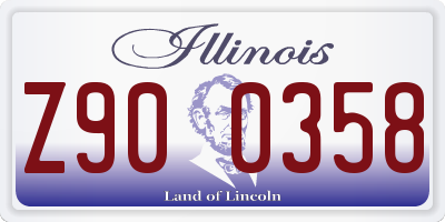 IL license plate Z900358