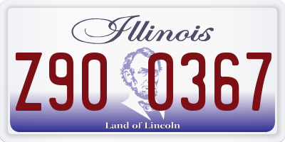 IL license plate Z900367