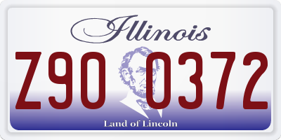 IL license plate Z900372