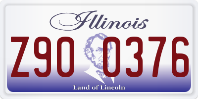 IL license plate Z900376