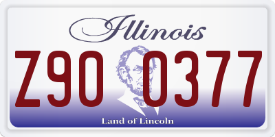 IL license plate Z900377