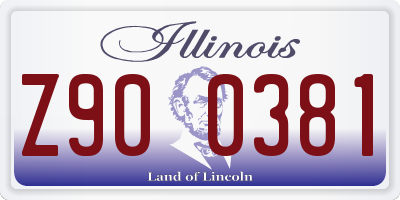 IL license plate Z900381