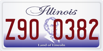 IL license plate Z900382