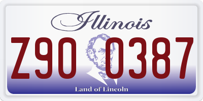 IL license plate Z900387