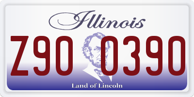 IL license plate Z900390