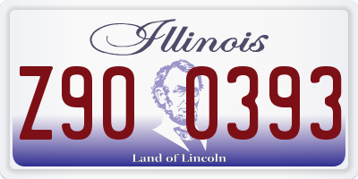 IL license plate Z900393