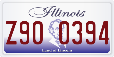 IL license plate Z900394