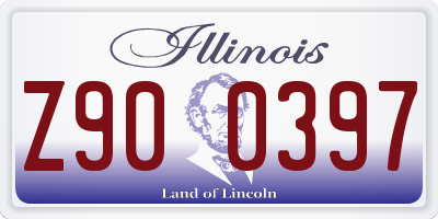 IL license plate Z900397