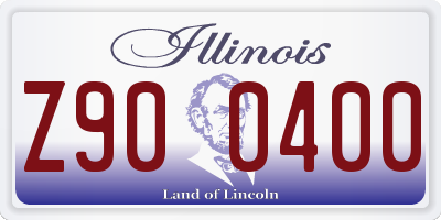 IL license plate Z900400
