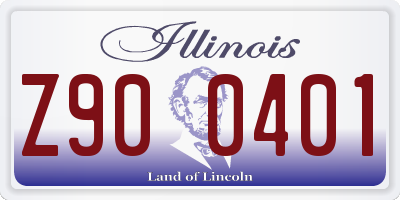 IL license plate Z900401