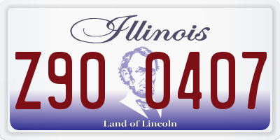 IL license plate Z900407