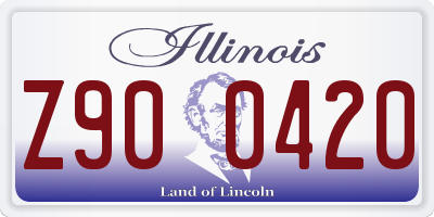 IL license plate Z900420