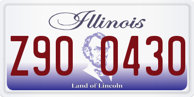 IL license plate Z900430