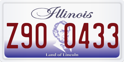 IL license plate Z900433