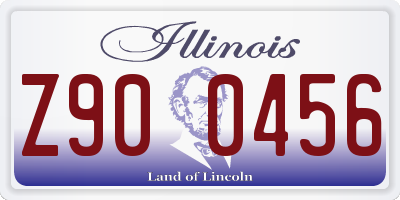 IL license plate Z900456