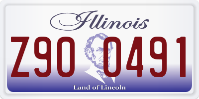 IL license plate Z900491