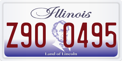 IL license plate Z900495