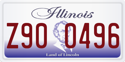 IL license plate Z900496