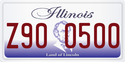 IL license plate Z900500