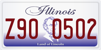 IL license plate Z900502