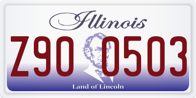 IL license plate Z900503