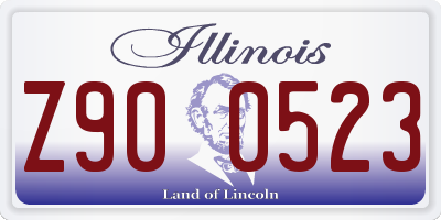 IL license plate Z900523