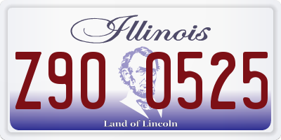 IL license plate Z900525