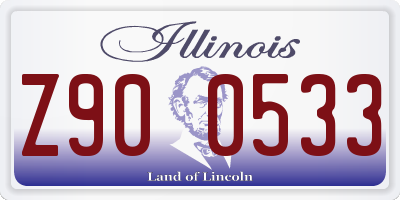 IL license plate Z900533
