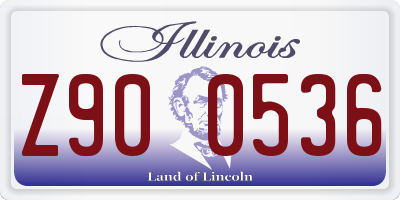 IL license plate Z900536