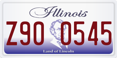 IL license plate Z900545