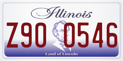 IL license plate Z900546