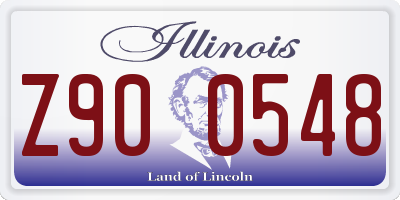 IL license plate Z900548