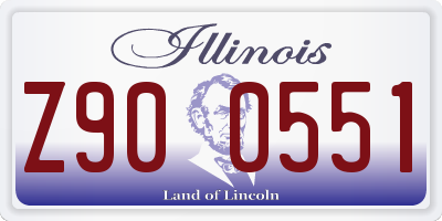 IL license plate Z900551