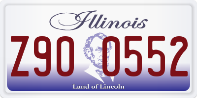 IL license plate Z900552