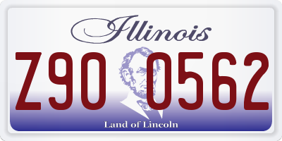 IL license plate Z900562