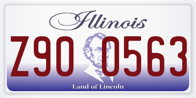 IL license plate Z900563