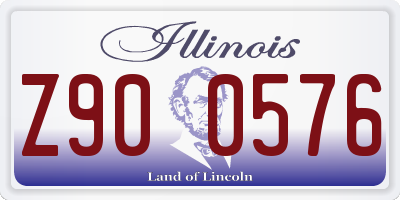 IL license plate Z900576