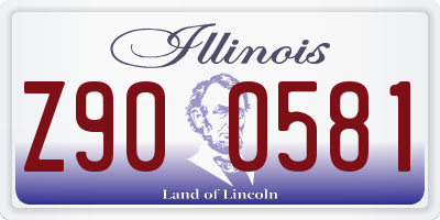 IL license plate Z900581
