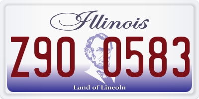 IL license plate Z900583