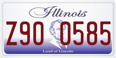 IL license plate Z900585