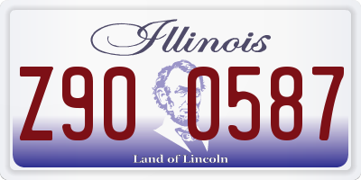 IL license plate Z900587