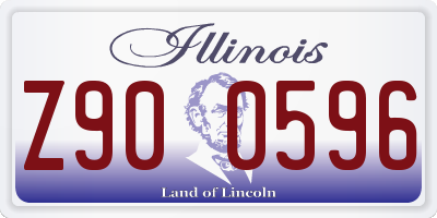 IL license plate Z900596