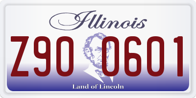 IL license plate Z900601