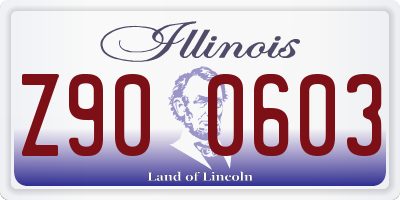 IL license plate Z900603