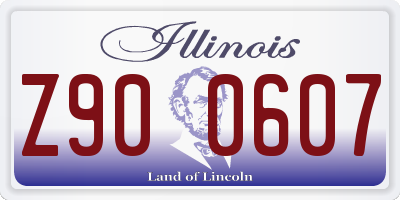 IL license plate Z900607