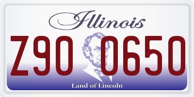 IL license plate Z900650