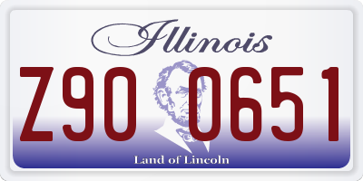 IL license plate Z900651